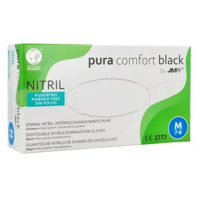 Перчатки нитриловые Pura Comfort Black 100 шт. — фото 3