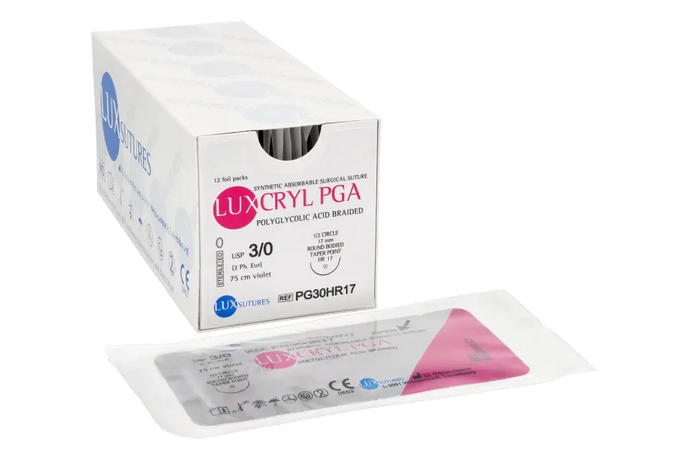 АБСОРБИРУЕМАЯ нить LUXCRYL PGA 12 шт. LUXsutures