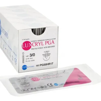 АБСОРБИРУЕМАЯ нить LUXCRYL PGA 12 шт. LUXsutures