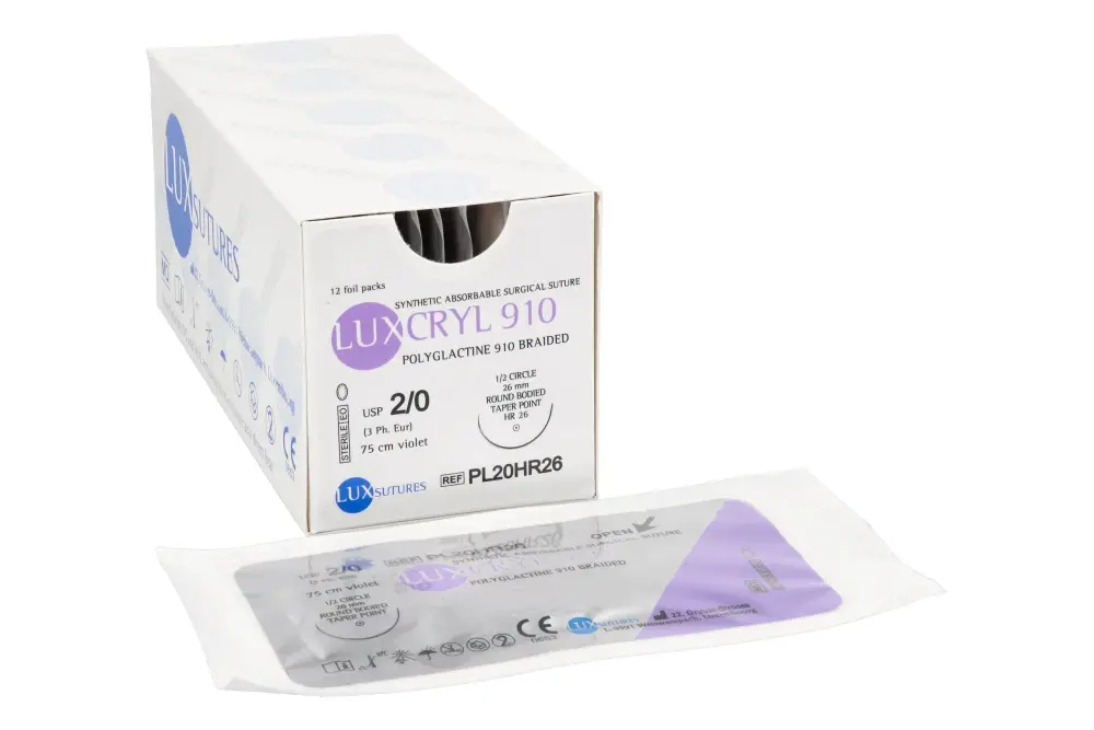 АБСОРБИРУЕМАЯ нить LUXCRYL 910 12 шт. LUXsutures
