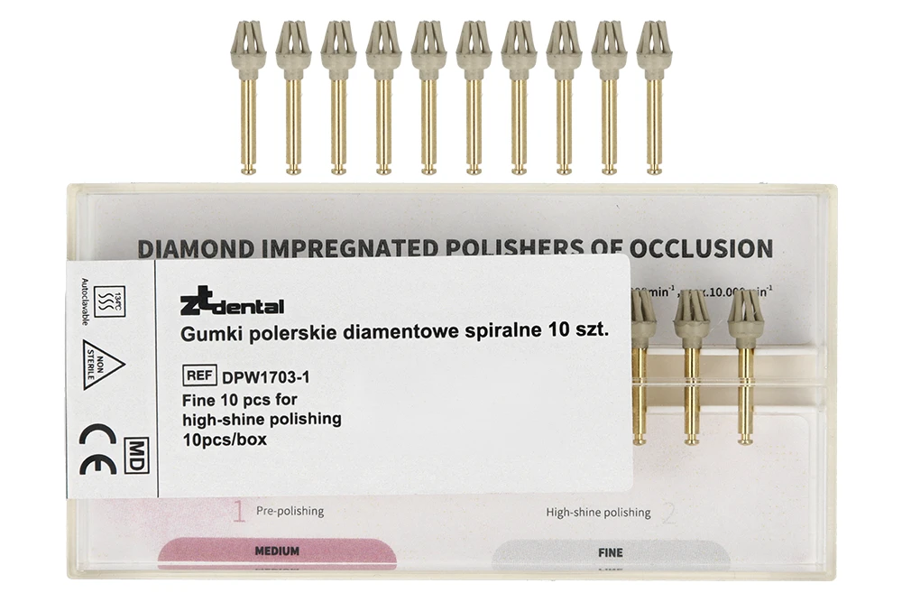 Спиральные алмазные резинки 10 шт. ZTdental