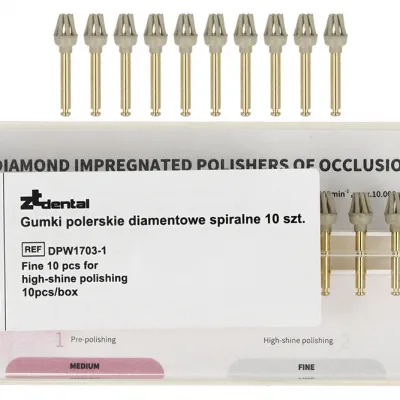 Спиральные алмазные резинки 10 шт. ZTdental