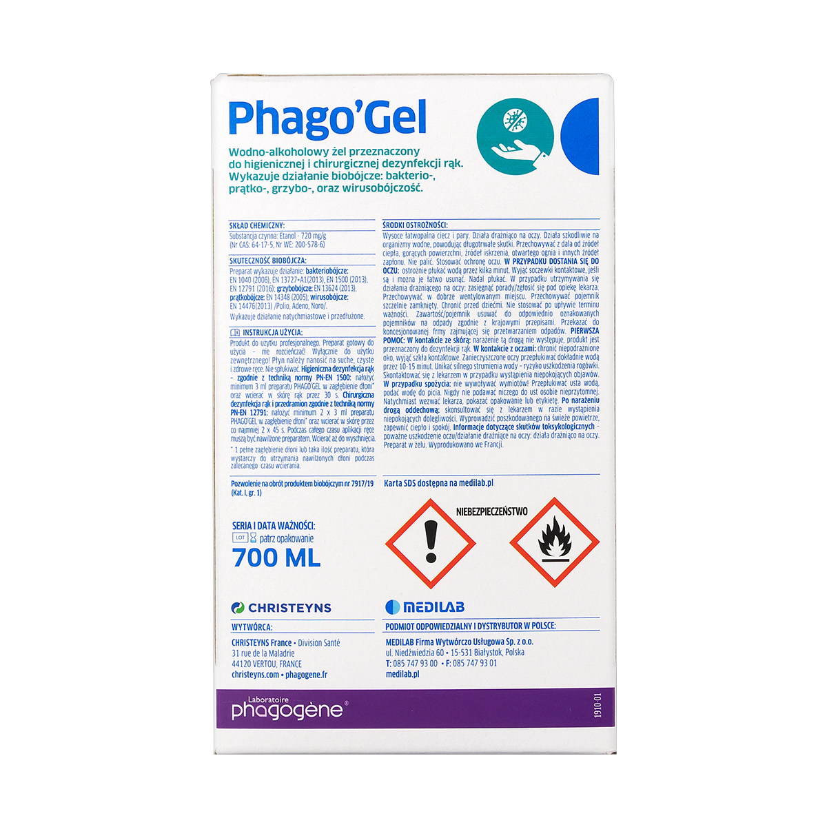 Sterisol Phago'gel закрытая система 700 мл MediLab