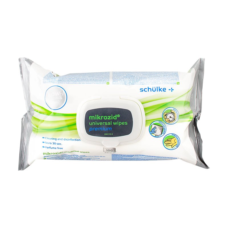 Спиртовые салфетки Microzid Universal Premium flow pack 100 шт. Шульке