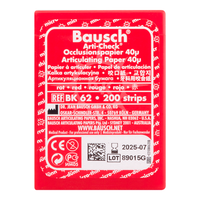 Калька в полосках 40μ красный 200 шт. BK 62 Bausch