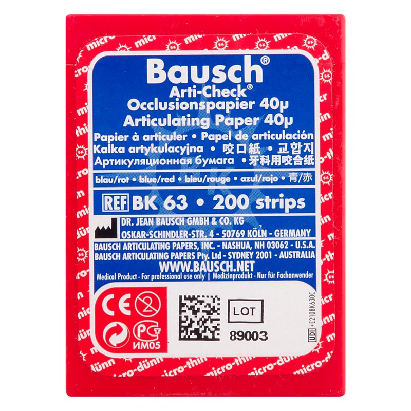Калька в полосках 40μ сине-красная 200 шт. BK 63 Bausch