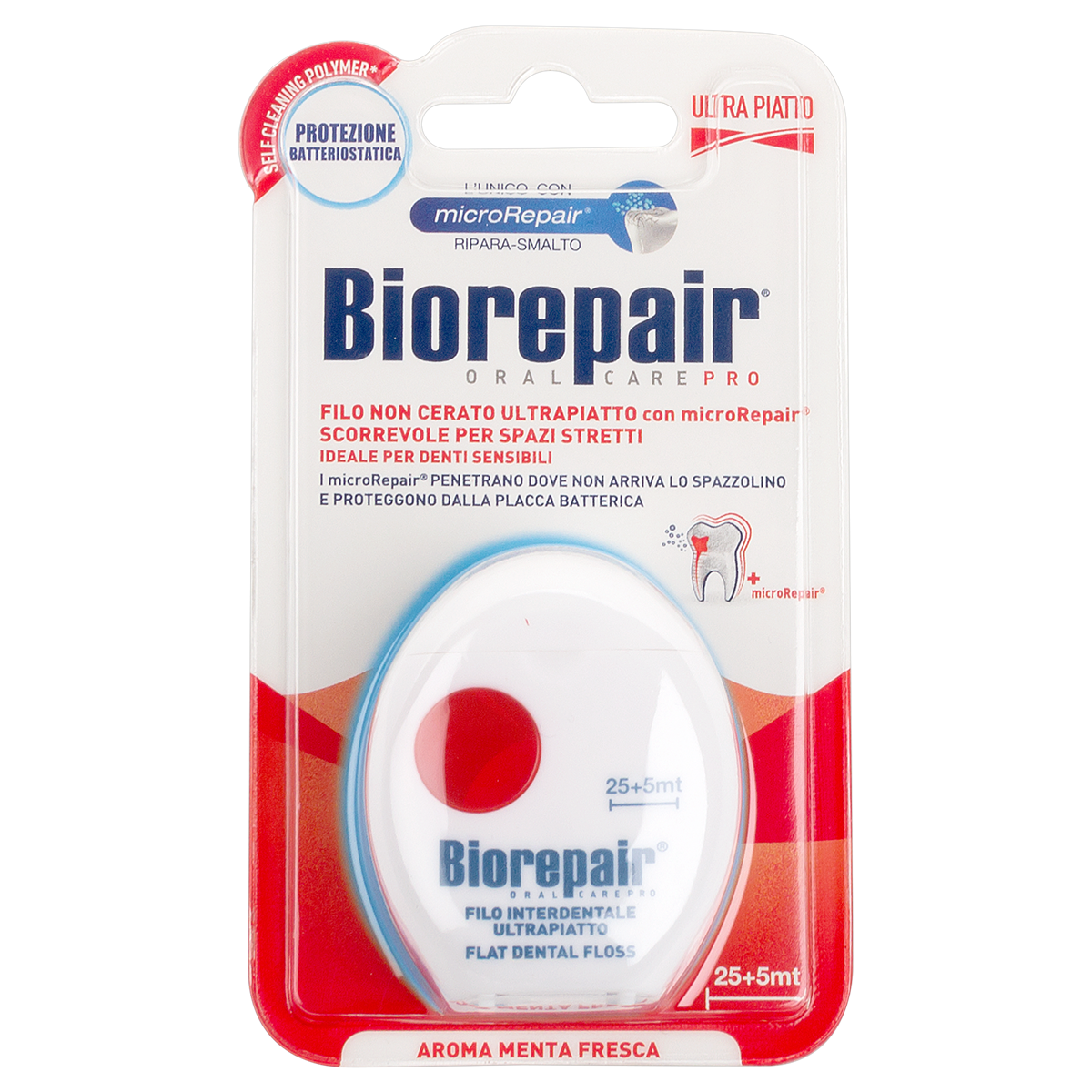 Стоматологическая нить. ультраплоский Biorepair RED.