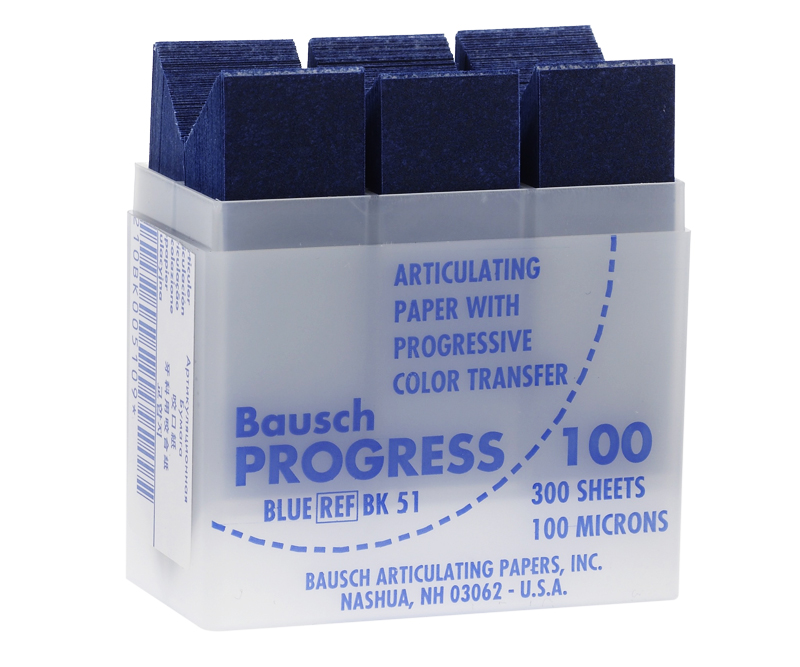 Артикуляционная бумага 100 мкм синяя 300 шт. BK 51 Bausch.