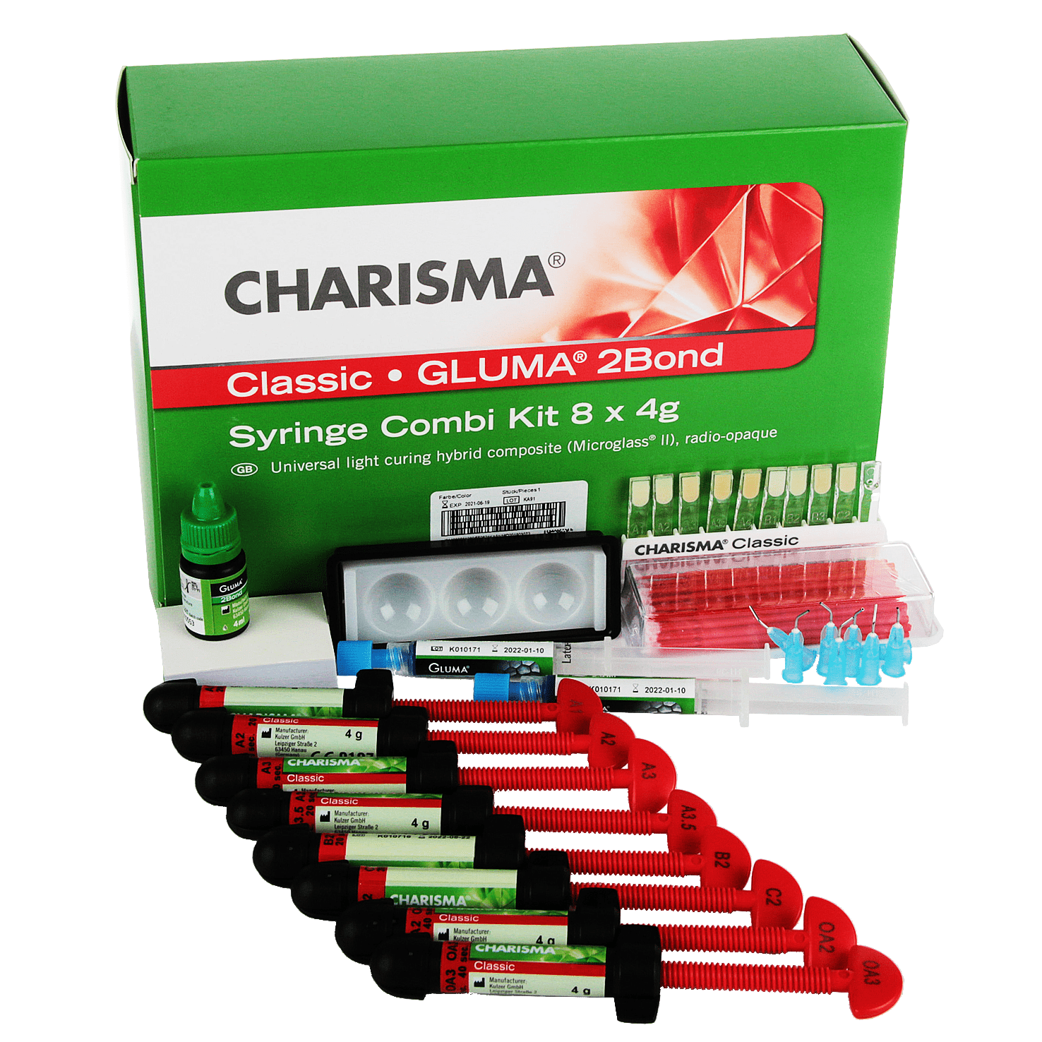 Charisma Classic 4 г х 8 шт + Gluma 2 Bond 4 мл Kulzer.