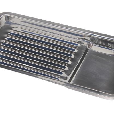 Лоток из нержавеющей стали с канавками 190 x 85 x 10