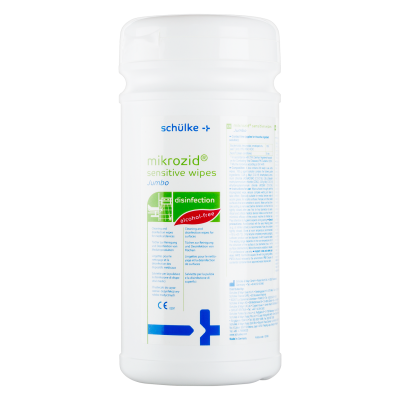 Безалкогольные салфетки Microzid Sensitive Jumbo в контейнере 200 шт. Шульке