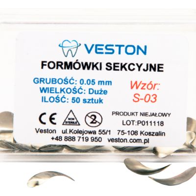 Металлические секционные формовки 50 шт. Veston