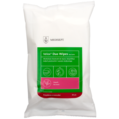 Спиртовые салфетки Velox Duo Wipes tea tonic flow pack 50 шт. Medisept